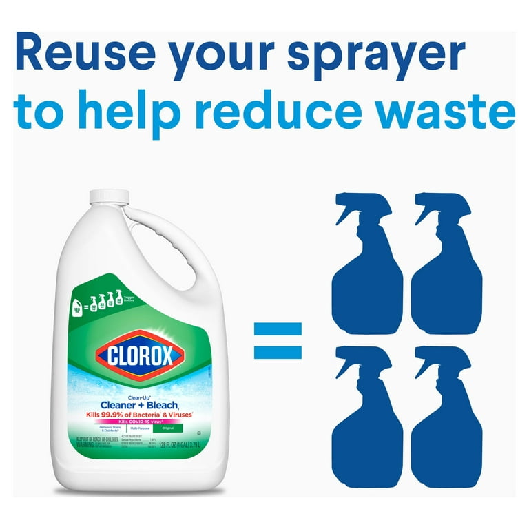 Clorox Clean-Up All Purpose Cleaner with Bleach, Spray Bottle, Fresh Scent, 64 oz, Size: 23 oz