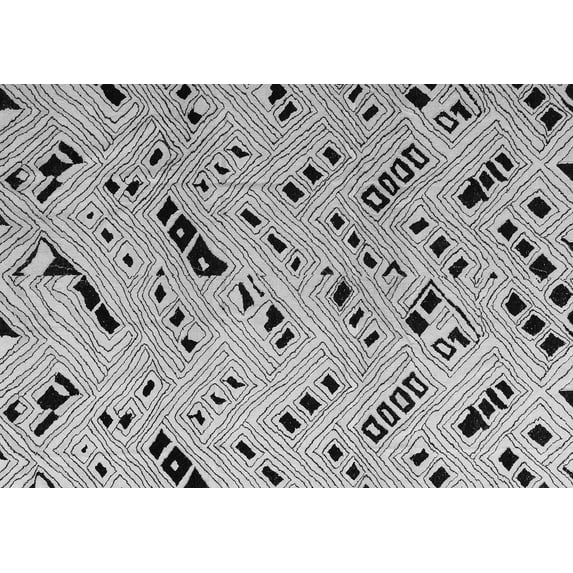 Ahgly Company Indoor Rectangle Solid Gray Modern Area Rugs, 8' x 12'