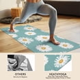 thumbnail image 4 of Teal Daisy Flower Yellow Centers Pattern Hot Yoga Mat Towel Non Slip for Hot Yoga - Quick-Drying Yoga Mat Cover with 4 Corner Pockets with Travel Bag - Hot Yoga Towel Non Slip 70"x26", 4 of 6