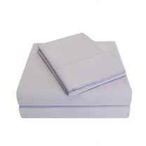 Solid 300-Thread Count Cotton Percale Deep Pocket Sheet Set by Blue Nile Mills, Queen, Lilac
