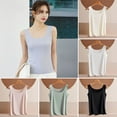 thumbnail image 3 of Yinreli Tank Top Nylon Spandex Women's Ice Silk Tank Top Sleeveless Scoop Neck Camisole Solid Color Nylon Spandex Blouse for Casual Wear Workouts Breathable, 3 of 8
