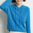 thumbnail image 2 of Pull à Capuche Automne et Hiver pour Femmes Manches Longues Mode Pull-Over Couleur Unie Décontracté Élégant, 2 of 5