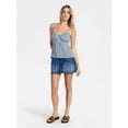 thumbnail image 2 of No Boundaries Denim Carpenter Micro Mini Skirt, Women's XXS-XXL, 2 of 6