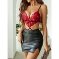 thumbnail image 3 of Sexyfree Lingerie for Women Deep V Lace Bodysuit Sexy Cut Out One Piece Lingerie Nightwear, 3 of 4