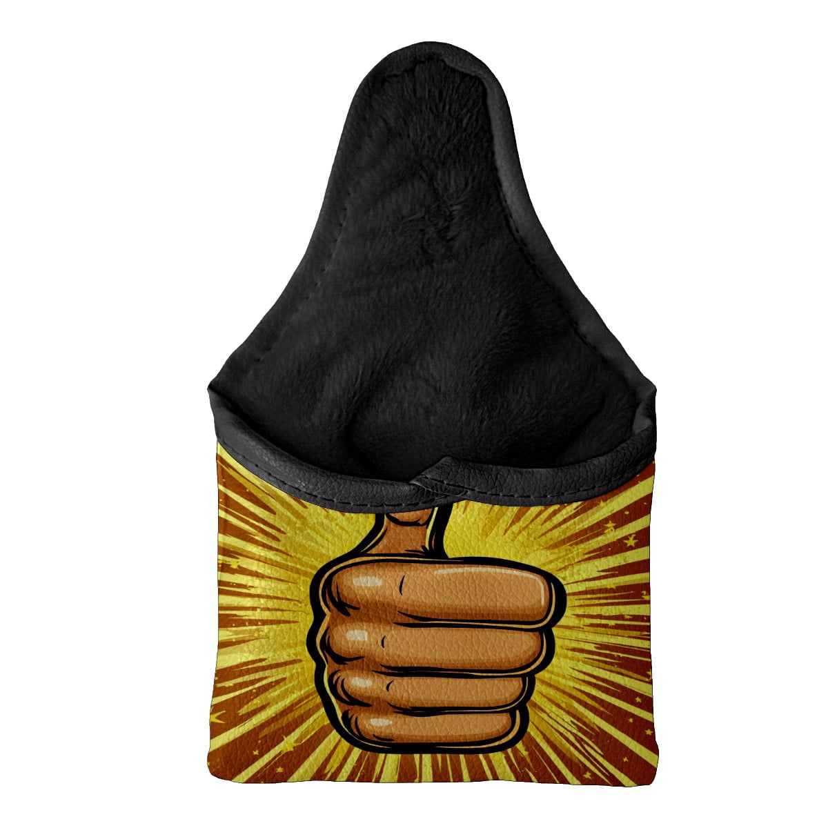 Golf Mallet Putter Cover Premium Leather Waterproof Golf Putter Head Cover with Magnetic Closure Thumbs Up Pattern