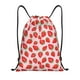 thumbnail image 1 of Fotbe Strawberries Bolsa Mochila con Cordón Estampada, Bolsa de Gimnasio Deportiva, Bolsa Cinch, Bolsa con Cordón para Hombres y Mujeres-Small, 1 of 6