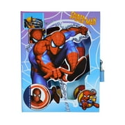 Aarvi Spiderman Character Diary With Lock Case And Key Birthday Return Gift For Kids (Blue)
