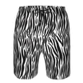thumbnail image 3 of Cauagu Zebra Print Men's Swim Trunks,Hawaiian Bathing Suit Swimsuits Beach Shorts with Pockets for Men Quick Dry Swimming Board Shorts-XX-Large, 3 of 6