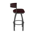 thumbnail image 4 of 861 Artemis 30" Swivel Bar Stool with Pewter Finish and Canter Bordeaux Seat and Back, 4 of 5