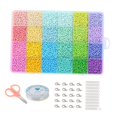 thumbnail image 1 of Cuentas de vidrio Macarena para manualidades con caja de almacenamiento juego de cuentas sueltas coloridas, 1 of 8