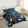 thumbnail image 3 of Manfei Boho Jungle Animal Bedding Comforter Set for Child, Squirrel Fox Butterfly Twin Comforter Sets, Rustic Farmhouse Reversible Bedding Set, Breathable Home Decor, 2pcs, 3 of 8