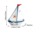 thumbnail image 2 of Yvsxxv Mini Wooden Sailboat Model, Mediterranean Style Nautical Home Decor, 2 of 6