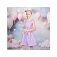 thumbnail image 4 of Sunny Fashion Girls Dress Violet Front Bow Jacquard Flared Sleeveless Princess Birthday Wedding 6 Years, 4 of 7