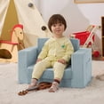 thumbnail image 2 of Sillón Infantil Zorvoxz 2 en 1 para Niños de 1 a 3 Años Azul Suave, 2 of 8