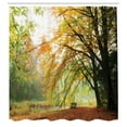 thumbnail image 3 of Ambesonne Fall Shower Curtain, Autumn Forest Peace View, 69"Wx84"L, Orange Green, 3 of 5