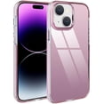 thumbnail image 2 of Compatible with iPhone 14 Case Glossy Hard Electroplating Case Cute Women Girls Makeup Mirror Case Slim Soft Bumper Camera Lens Protection Screen Protector Shockproof Cover, Pink, 2 of 11