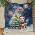 thumbnail image 3 of Merry Christmas and Happy New Year Santa Siberian Husky Holiday Xmas Winter 2025 Quilt Blanket Husky Dog Lover Gifts Cozy Comforter Throw Blanket - 00024, 3 of 5