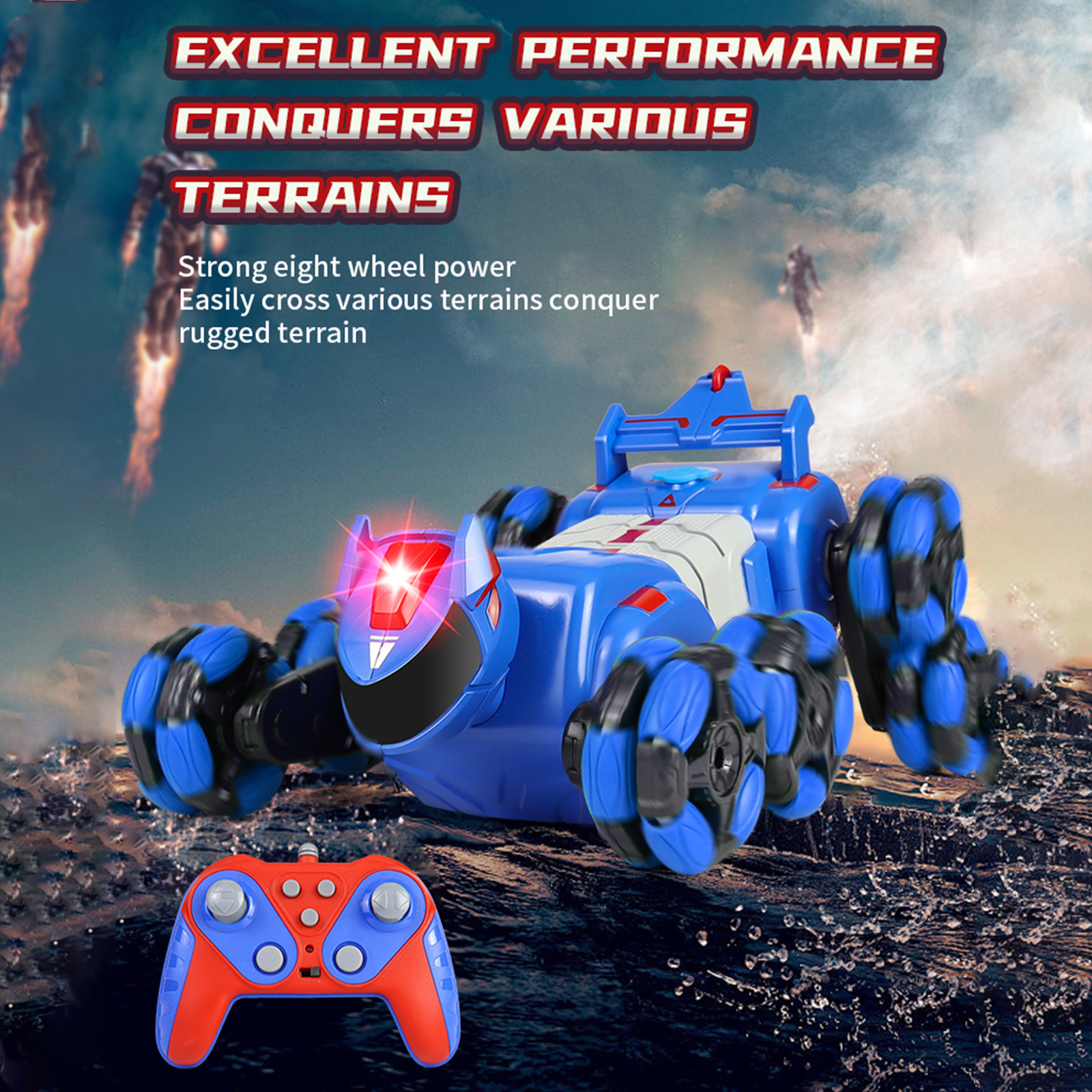 Remote  car,7 With 7 8-12 With And Toy Car Cars With Spary And With Led Car Stunt 3 Batteries And 8 Stunt With Spray Stunt Car Rotation Stunt Birthday And Wheels Cars  3 Battery