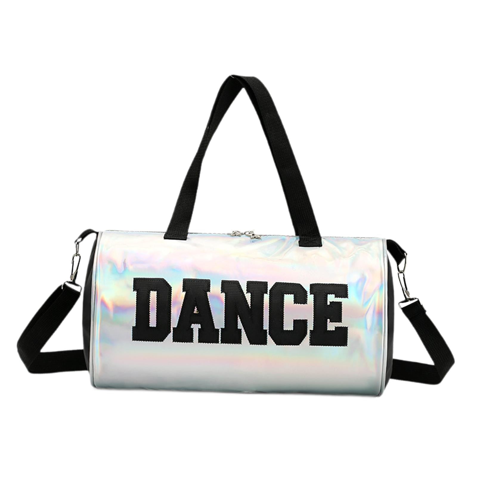 Segolike Dance Duffle Bag Handbag Portable Multifunction Weekend Bag Bag for Travel Dancing Gymnastics Children'S Day Gift argent