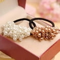 thumbnail image 3 of Xinyolin Sweet Women Faux Pearl Elastic Ponytail Holder Hair Rope Band Tie Accessory, 3 of 8