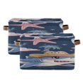 thumbnail image 2 of Sharks Cute Starfishes Trees Square Storage Bins with Handles Collapsible Containing Box 1 Pack, 2 of 9