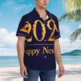 thumbnail image 3 of Pofeuu 2025 Happy New Year 3 Print Hawaiian Shirt for Men Sleeves Casual Button Down Summer Beach Dress Shirts T-Shirts,3X-Large, 3 of 7