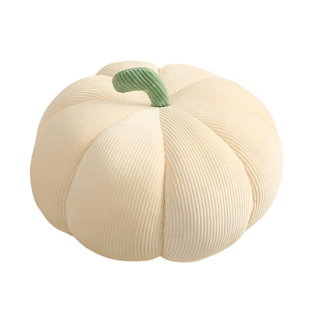 Cojín de calabaza de peluche esponjoso, cojín de sofá suave decorativo para Acción de Gracias, decoración del hogar, accesorios de fotografía, Beige Baoblaze Calabaza Cojín