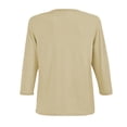 thumbnail image 2 of Playera George para Mujer, Escote Redondo, Manga 3/4 cafe Talla M, 2 of 4