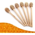 thumbnail image 6 of Jimin 4PCS Honey Mixing Stirrer, Wooden Honey Dipper, Smooth Honey Comb Stick, Honey Spoon Collecting Dispensing Drizzling Jam, 6 of 12