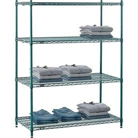 

Global Industrial 24486G 48 x 24 x 63 in. Nexel Poly-Z-Brite Wire Shelving Green
