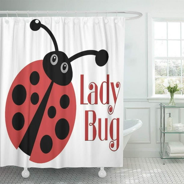 Suttom Insects Cute Ladybug Kids Nursery Baby Bugs Shower Curtain 66x72 Inch Com Suttom Insects Cute Ladybug Kids, Ladybug Shower Curtain