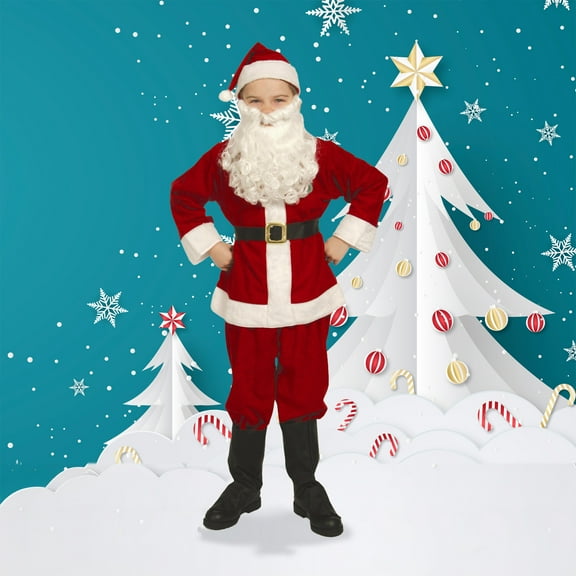 The Costume Center 7-Piece Economy Child Christmas Santa's Little Helper Suit - Child Size Medium