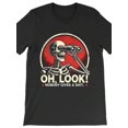 thumbnail image 1 of Halloween T-shirt - Summer Black Short Sleeve Skeleton Graphic T-Shirt, Funny Print Casual Versatile Top Meme Print Tee, 1 of 6