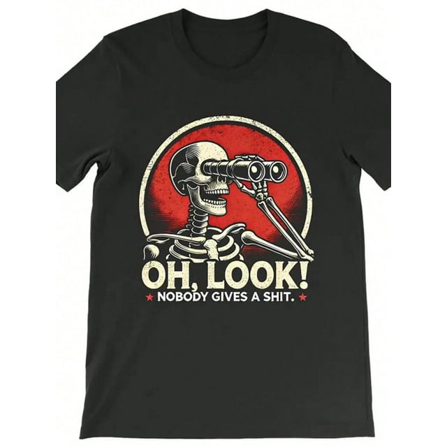 Halloween T-shirt - Summer Black Short Sleeve Skeleton Graphic T-Shirt, Funny Print Casual Versatile Top Meme Print Tee