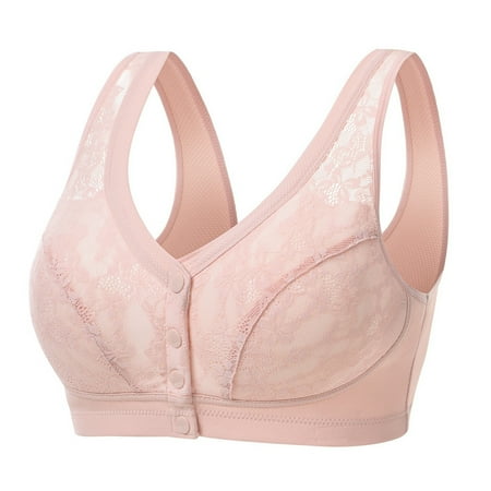 Fsqjgq Sports Bras for Women Underwear Built In Bra Tank Tops Sports Bralette Nursing Tank Front Button Vest Style Breathable Hole Bra Thin No Wires Comfortable Middle and Elderly Bra Tank Tops