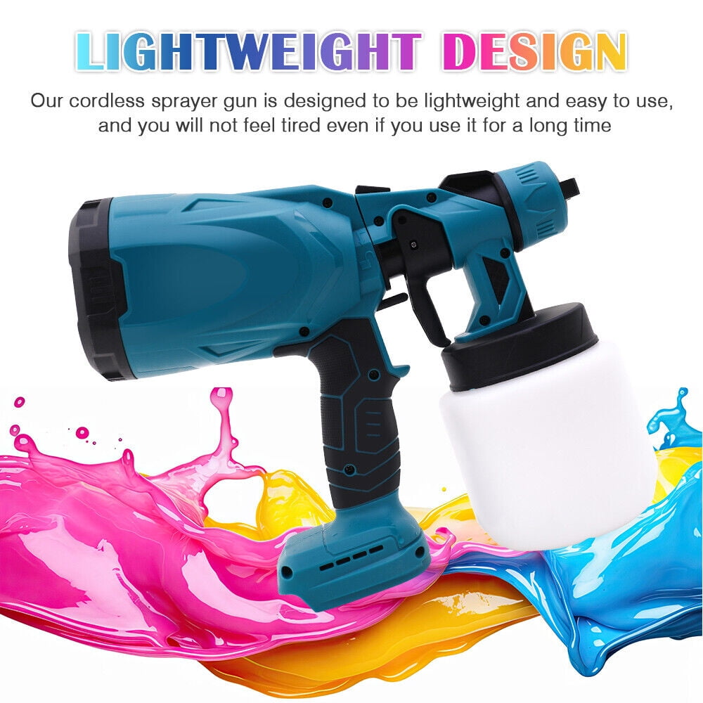 Cordless Paint Sprayer, Battery Paint Sprayer with 2 Batteries, Electric Airless Paint Spray Gun for Home Interior and Exterior, Fence, Cabinet, Wood