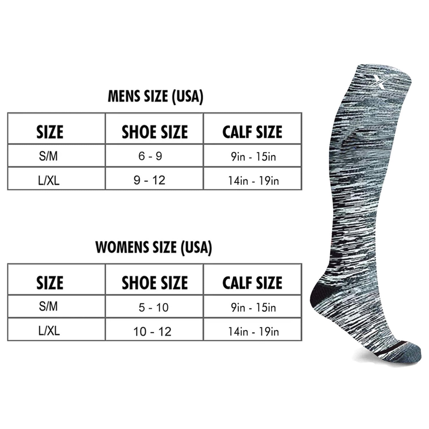 Compression Performance Socks Improved Circulation & Support for Men and Women, 3 Pack