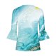 thumbnail image 5 of ICHUANYI Clearance Women‘s Summer Sexy Fold Printed Regular Women 3/4 Sleeves V Neck Button Tops Blouse(Light Blue, XL) ICHUANYI WER2023080706683, 5 of 5