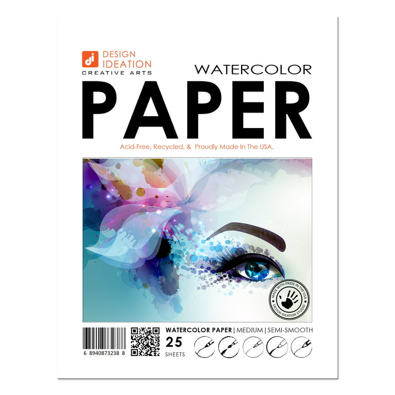 WATERCOLOR Paper : Multi-media paper sheets for pencil, ink, marker and  watercolor paints. (8.5 x 11) 
