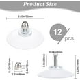 thumbnail image 2 of 12PCS License Plate Suction Cups Hooks Clear 52Mm Diameter Strong Suctions Cup Holders Bathroom Kitchen Shelf Accessories with Iron M6 Cap Nut for Shade Cloth Acrylic Plate, 2 of 8