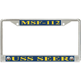 thumbnail image 1 of USS Seer MSF-112 License Plate Frame, 1 of 1