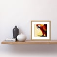 thumbnail image 2 of Scarlet Macaw Parrot on Branch Red Yellow Blue Bird Bright Sunny Painting Square Wooden Framed Wall Art Print Picture 8X8 Inch, 2 of 4