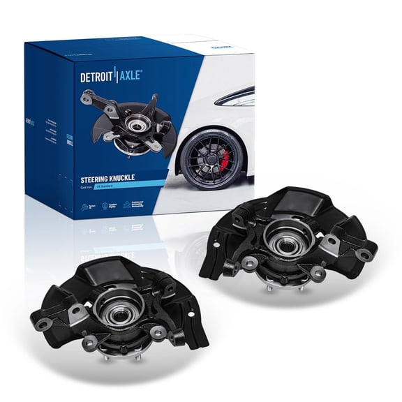 Detroit Axle - 2.0L Front Steering Knuckles for 2011-2013 Hyundai Sonata [Non-Sport Suspension] 2012 Pair Steering Knuckles & Wheel Hub Bearings Assembly