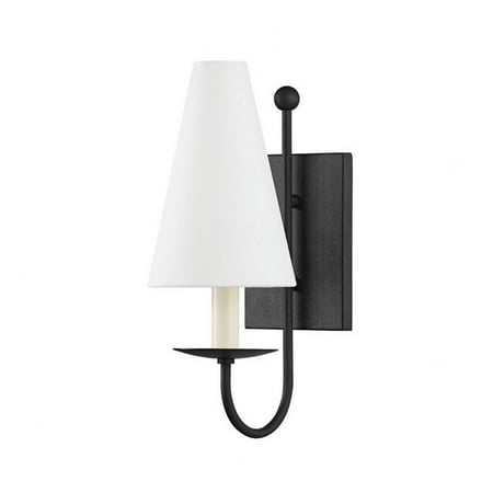 

1 Light Wall Sconce 14.25 inches Tall and 5.5 inches Wide-Forged Iron Finish Bailey Street Home 154-Bel-4623551