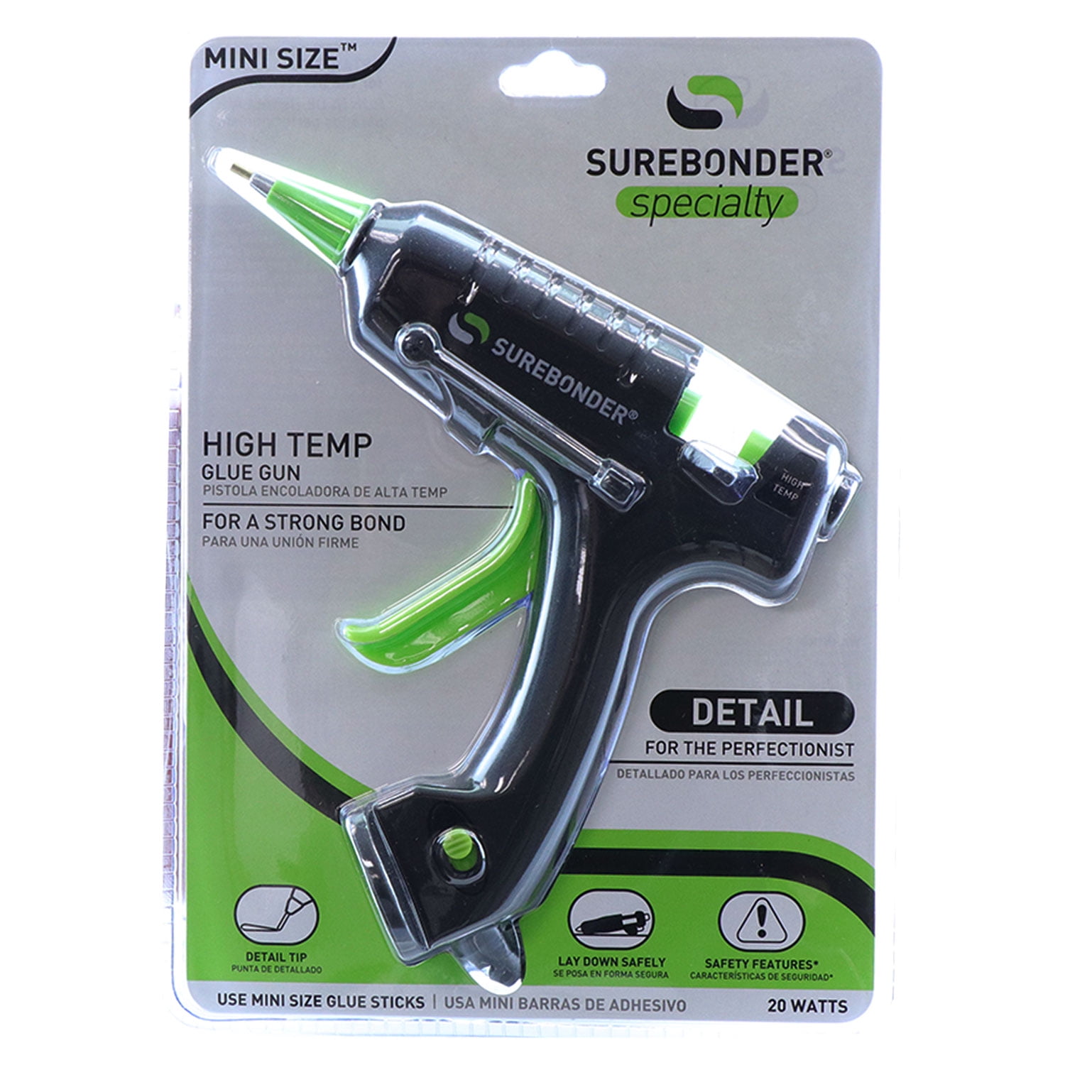 SUREBONDER Plus Series Mini Glue Gun High Temp 10W - Includes 12 Glue Sticks  - UL Listed - Mini Size - 0.27-in Diameter - Ready to Use in the Glue Guns  department at
