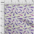 thumbnail image 2 of oneOone Cotton Poplin Purple Fabric Asian Japanese Koi Fish With Wave Sewing Fabric By The Yard Printed Diy Clothing Sewing Supplies 56 Inch Wide, 2 of 4