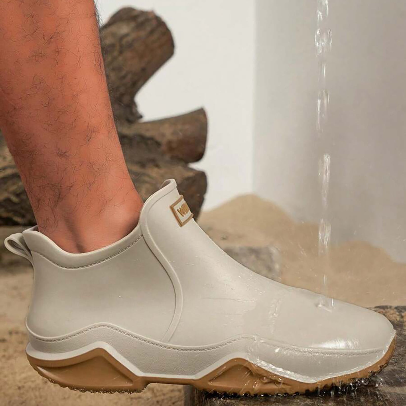 YLYL Womens Mens Rain Boots Waterproof Rubber Chelsea Shoes Outdoor Walking Water Shoes Ankle Boots