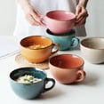 thumbnail image 7 of Soup Bowls With Handles, Microwave Safe Bowls, Microwave Soup Bowl With Lid, Soup Mug With Lid, Soup Cups With Handles-light green-16x14x8cm, 700ml, 7 of 7