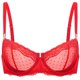thumbnail image 5 of Sostén DOBREVA Balconette con Aros de Encaje Transparente Rojo 36C, 5 of 5