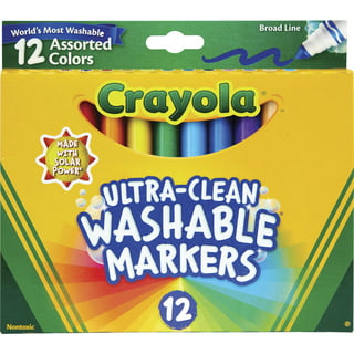 Crayola 12 Count Black Original Bulk Markers Multicolor